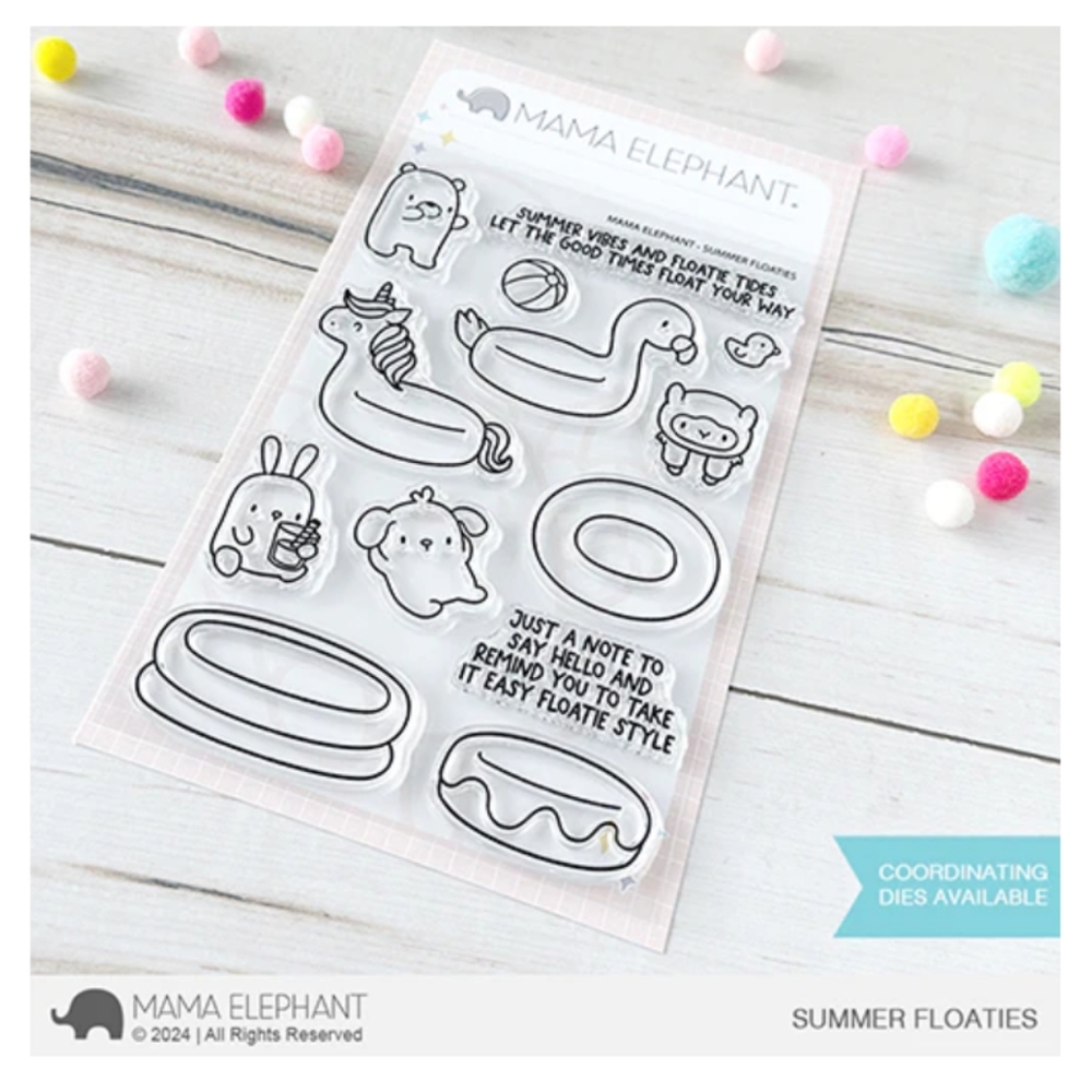 Summer Floaties Mama Elephant Stamp set